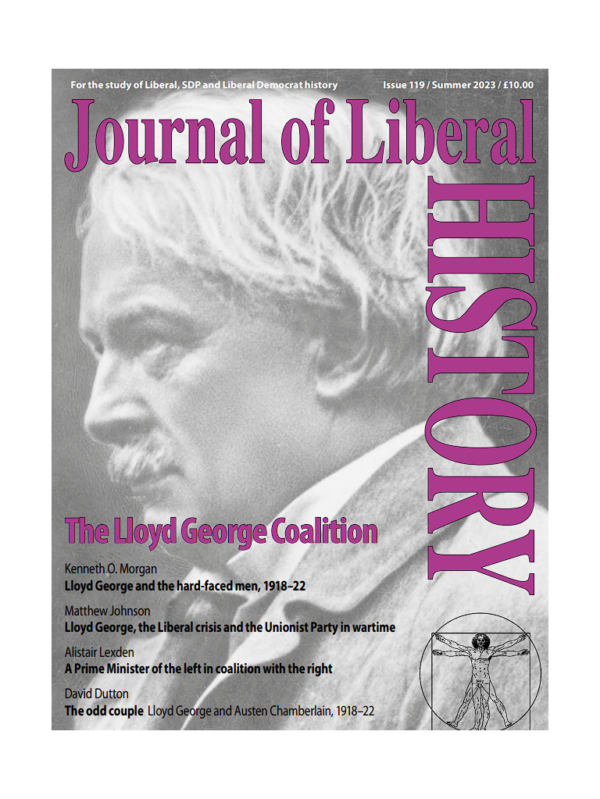 Journal of Liberal History 119 – Special issue: the Lloyd George coalition governments cover